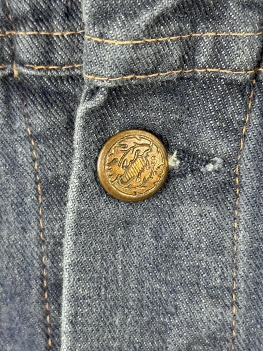 Vtg 70s 80s VIP Kids Cropped Denim Jacket 100% Cotton Blue Jean Moto Biker Retro